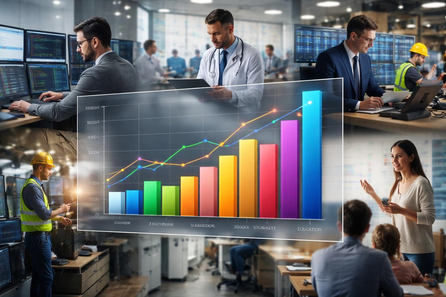 Découvrez comment le salaire médian aux USA varie selon les secteurs d&rsquo;activité