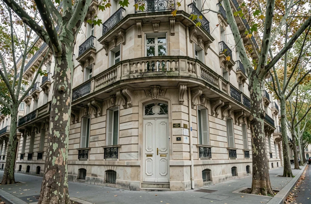 Façade d'immeuble haussmannien à Paris illustrant un bien immobilier détenu en nue-propriété via une SCPI